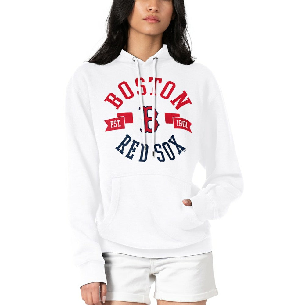 Boston Red Sox G-III 4Her by Carl Banks Women's City Graphic Pullover Hoodie - White - MLB on Sale