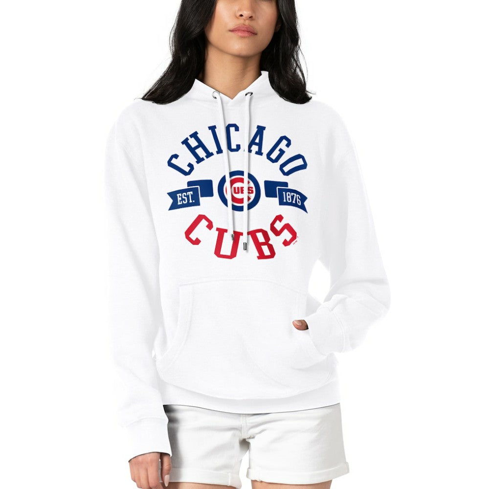 Chicago Cubs G-III 4Her by Carl Banks Women's City Graphic Pullover Hoodie - White - MLB Lifestyle