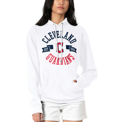 Cleveland Guardians G-III 4Her by Carl Banks Women's City Graphic Pullover Hoodie - White - MLB Sale