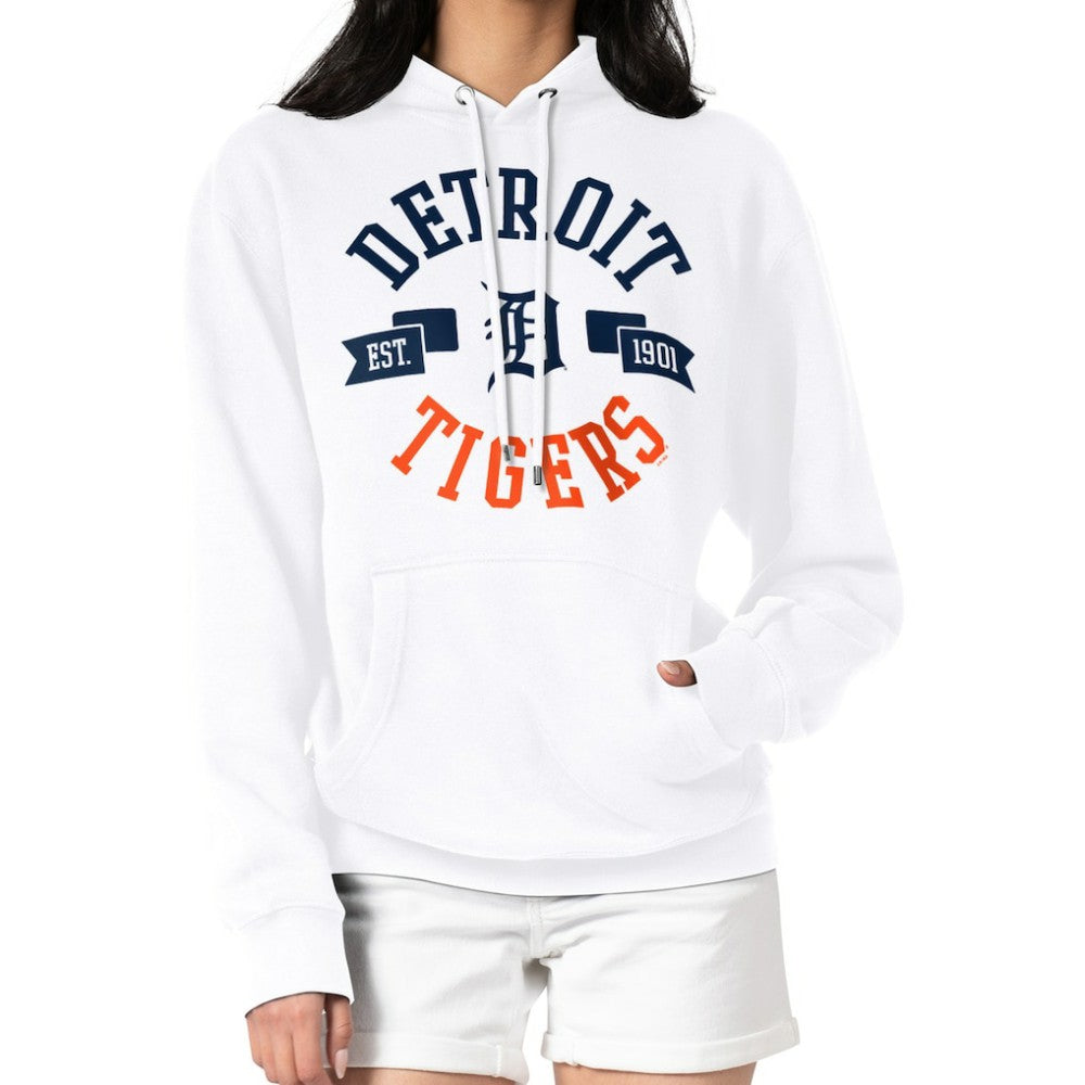 Detroit Tigers G-III 4Her by Carl Banks Women's City Graphic Pullover Hoodie - White - MLB on Sale