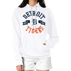 Detroit Tigers G-III 4Her by Carl Banks Women's City Graphic Pullover Hoodie - White - MLB on Sale