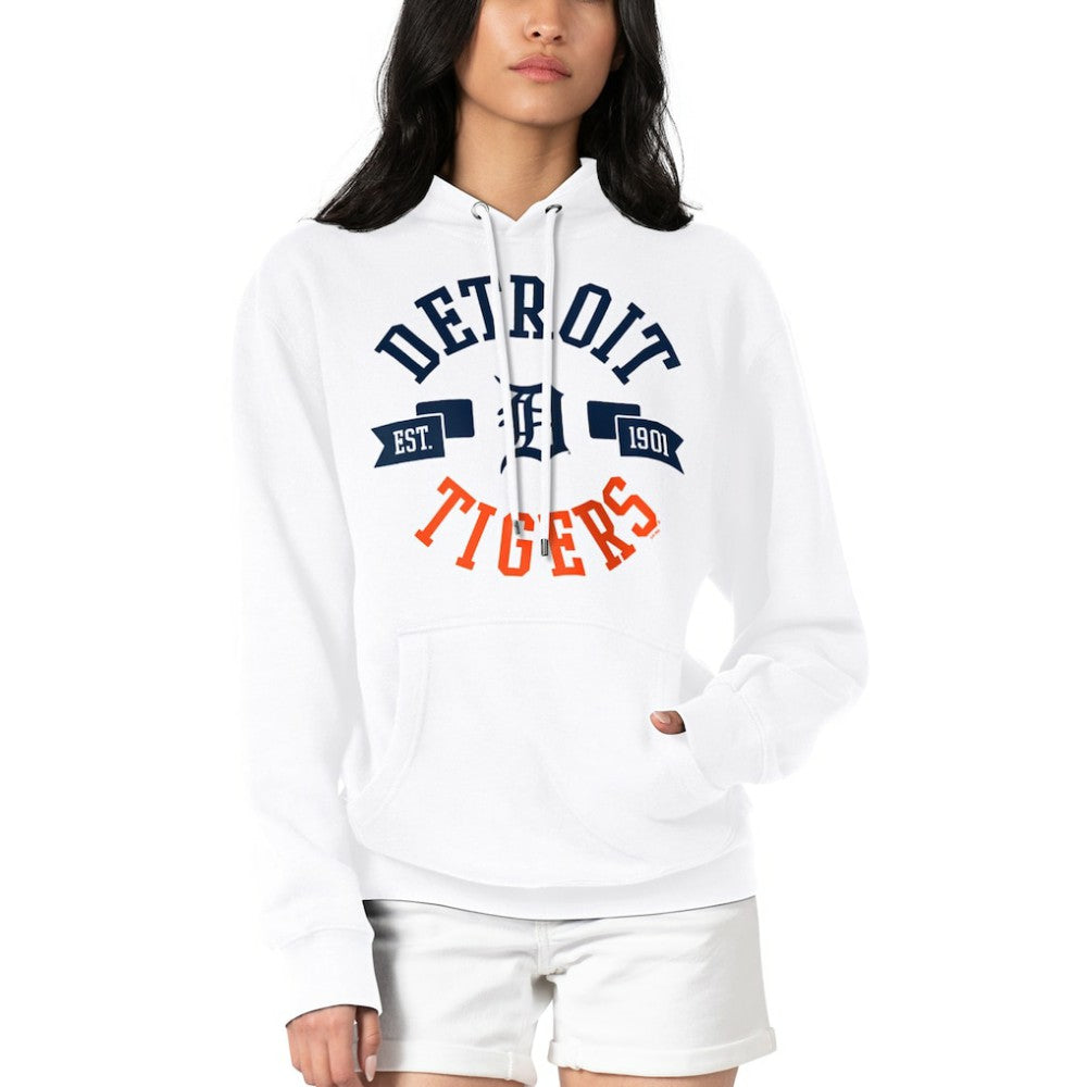 Detroit Tigers G-III 4Her by Carl Banks Women's City Graphic Pullover Hoodie - White - MLB on Sale