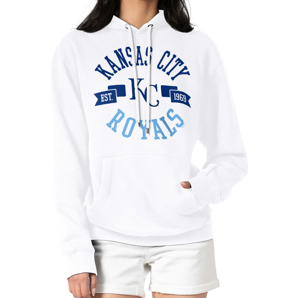 Kansas City Royals G-III 4Her by Carl Banks Women's City Graphic Pullover Hoodie - White - MLB on Sale