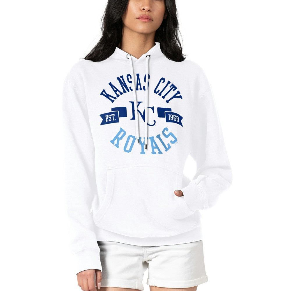 Kansas City Royals G-III 4Her by Carl Banks Women's City Graphic Pullover Hoodie - White - MLB on Sale
