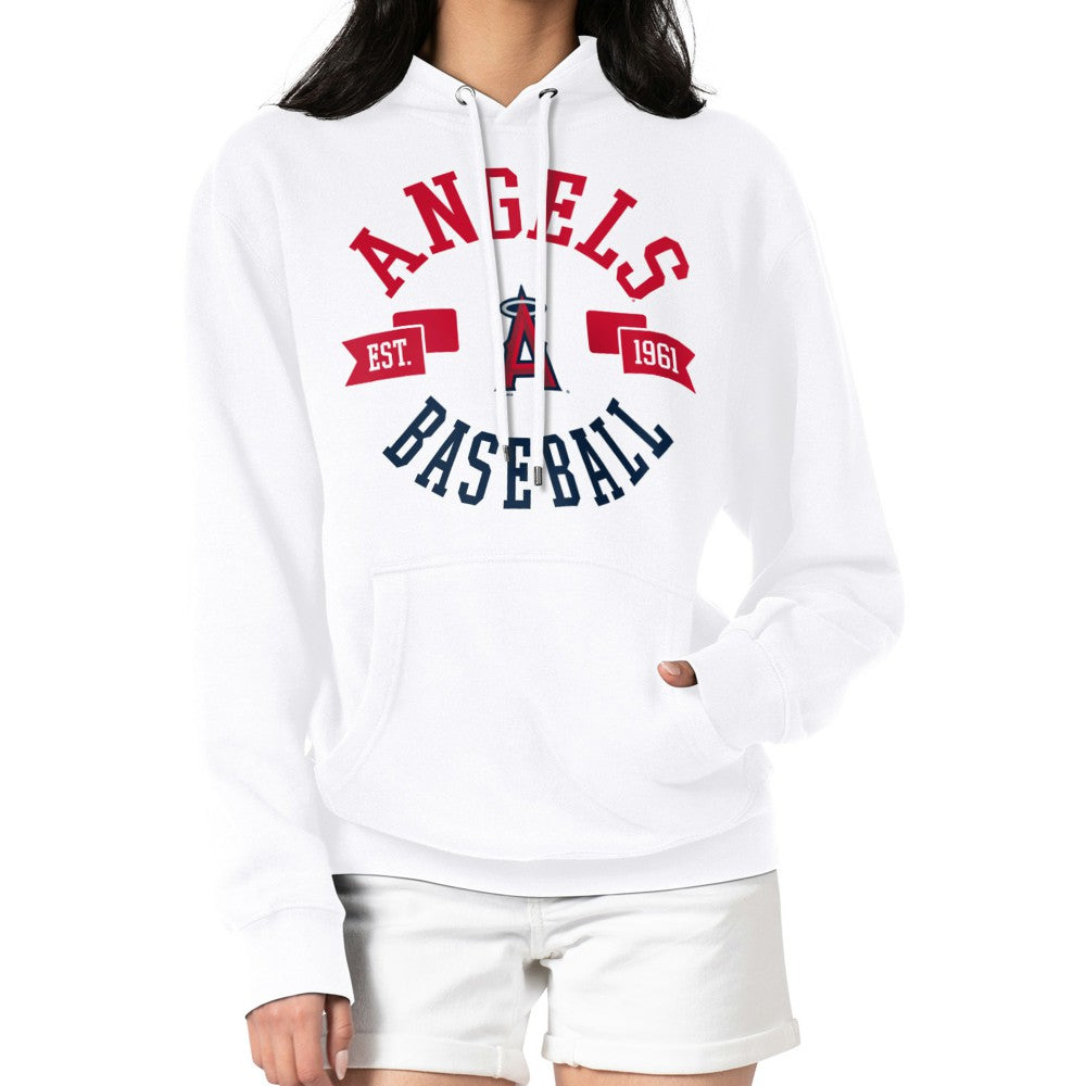 Los Angeles Angels G-III 4Her by Carl Banks Women's City Graphic Pullover Hoodie - White - MLB on Sale