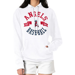 Los Angeles Angels G-III 4Her by Carl Banks Women's City Graphic Pullover Hoodie - White - MLB on Sale