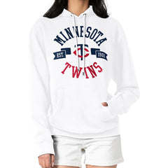 Minnesota Twins G-III 4Her by Carl Banks Women's City Graphic Pullover Hoodie - White - MLB Lifestyle