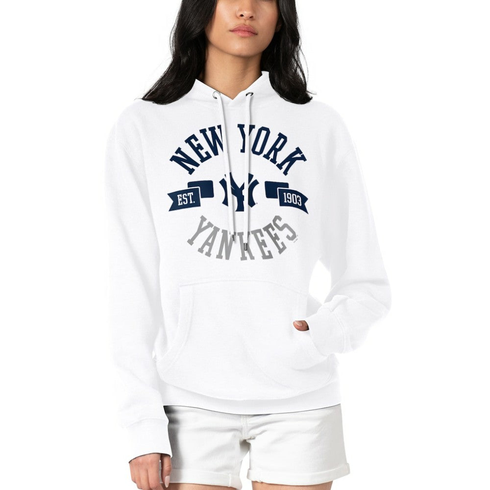 New York Yankees G-III 4Her by Carl Banks Women's City Graphic Pullover Hoodie - White - MLB Online
