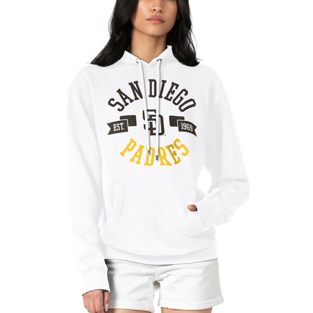 San Diego Padres G-III 4Her by Carl Banks Women's City Graphic Pullover Hoodie - White - MLB Discount