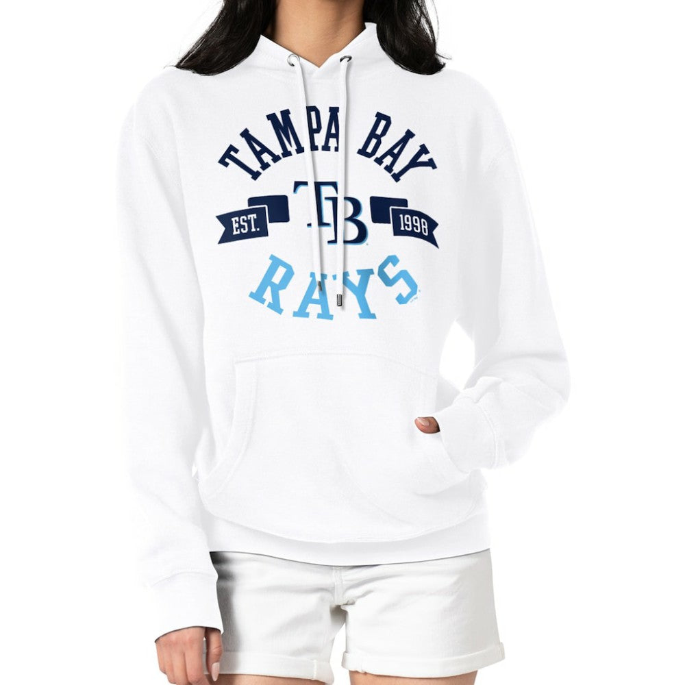 Tampa Bay Rays G-III 4Her by Carl Banks Women's City Graphic Pullover Hoodie - White - MLB Lifestyle