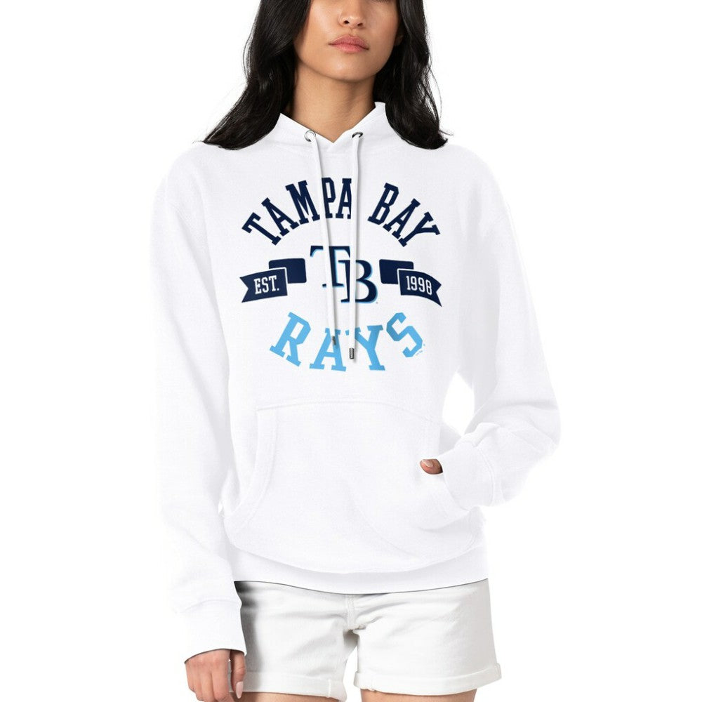Tampa Bay Rays G-III 4Her by Carl Banks Women's City Graphic Pullover Hoodie - White - MLB Lifestyle