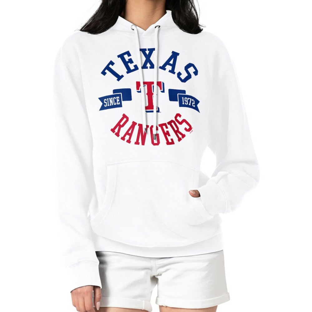 Texas Rangers G-III 4Her by Carl Banks Women's City Graphic Pullover Hoodie - White - MLB Discount