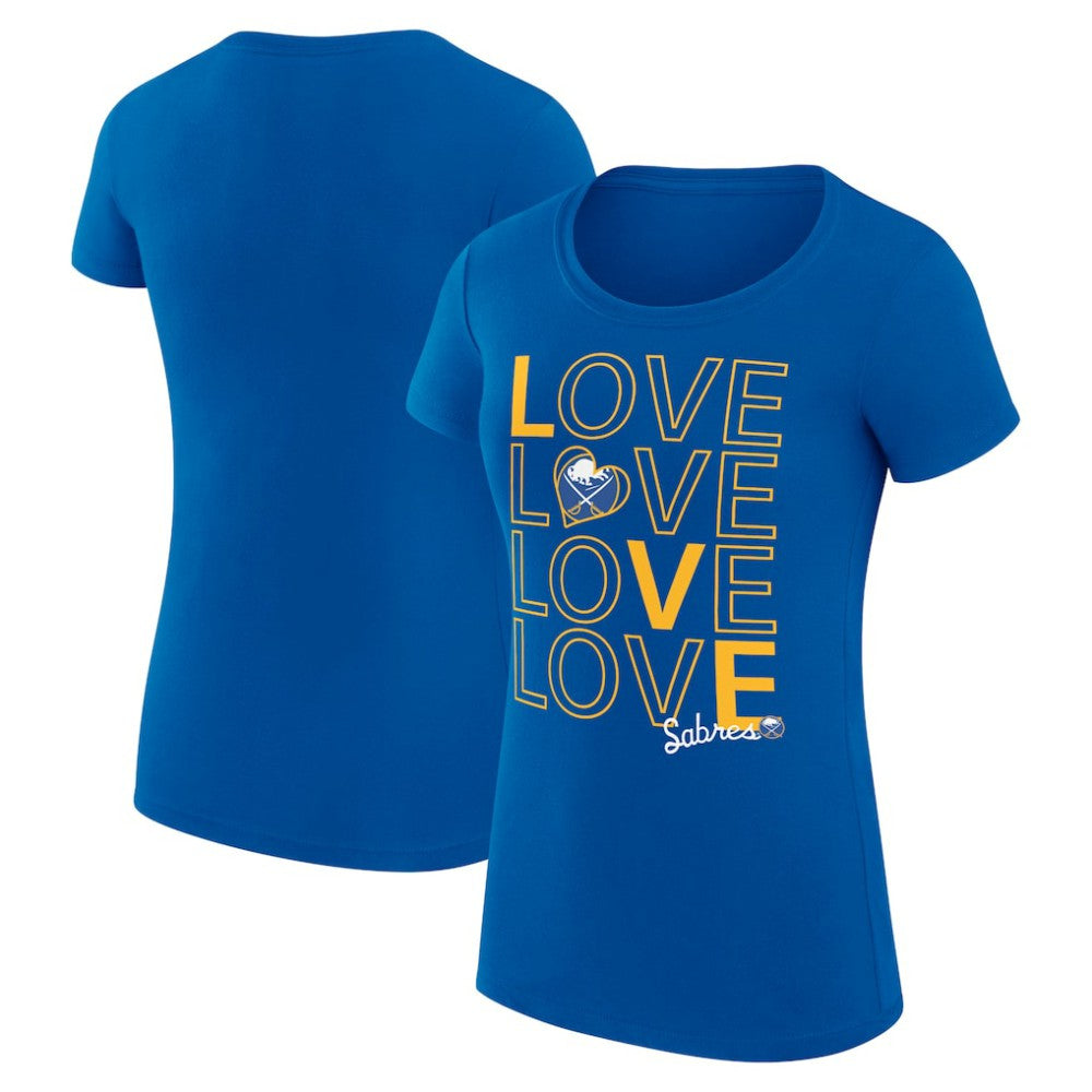 Buffalo Sabres G-III 4Her by Carl Banks Women's Super-Slim Fit Lightweight Hockey Love T-Shirt - Royal - NHL 200617441