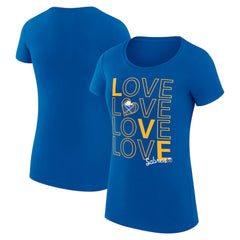Buffalo Sabres G-III 4Her by Carl Banks Women's Super-Slim Fit Lightweight Hockey Love T-Shirt - Royal - NHL 200617441