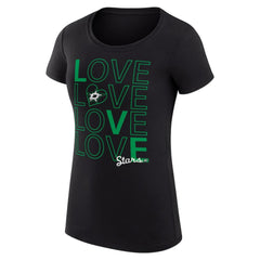 Dallas Stars G-III 4Her by Carl Banks Women's Super-Slim Fit Lightweight Hockey Love T-Shirt - Black - NHL 200617472