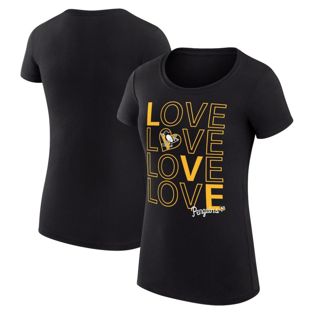 Pittsburgh Penguins G-III 4Her by Carl Banks Women's Super-Slim Fit Lightweight Hockey Love T-Shirt - Black - NHL 200617481