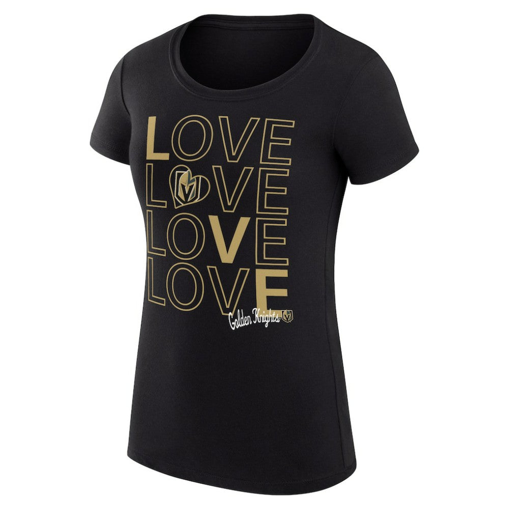Vegas Golden Knights G-III 4Her by Carl Banks Women's Super-Slim Fit Lightweight Hockey Love T-Shirt - Black - NHL 200617484