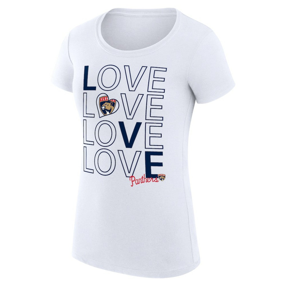 Florida Panthers G-III 4Her by Carl Banks Women's Super-Slim Fit Lightweight Hockey Love T-Shirt - White - NHL 200617503