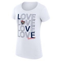 Florida Panthers G-III 4Her by Carl Banks Women's Super-Slim Fit Lightweight Hockey Love T-Shirt - White - NHL 200617503