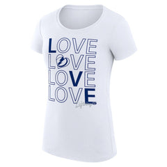Tampa Bay Lightning G-III 4Her by Carl Banks Women's Super-Slim Fit Lightweight Hockey Love T-Shirt - White - NHL 200617535