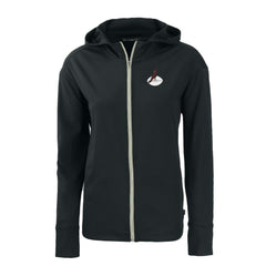 Arizona Cardinals Cutter & Buck Women's Throwback Daybreak Eco Recycled Half-Zip Hoodie Black