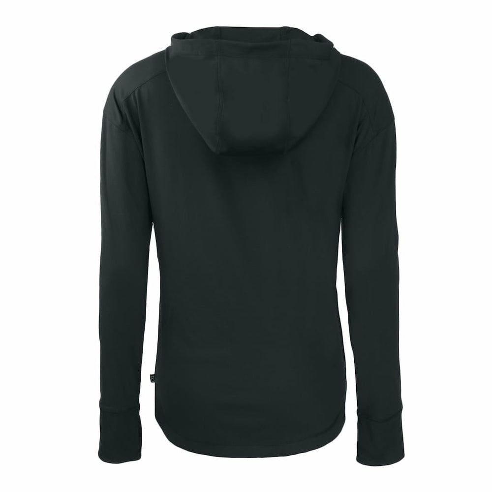 Arizona Cardinals Cutter & Buck Women's Throwback Daybreak Eco Recycled Half-Zip Hoodie Black