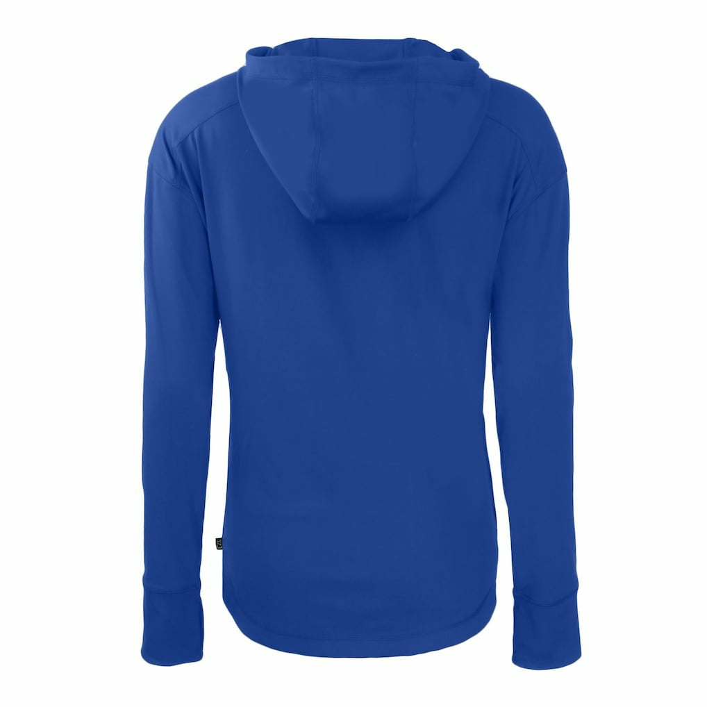 Buffalo Bills Cutter & Buck Women's Throwback Daybreak Eco Recycled Half-Zip Hoodie Royal