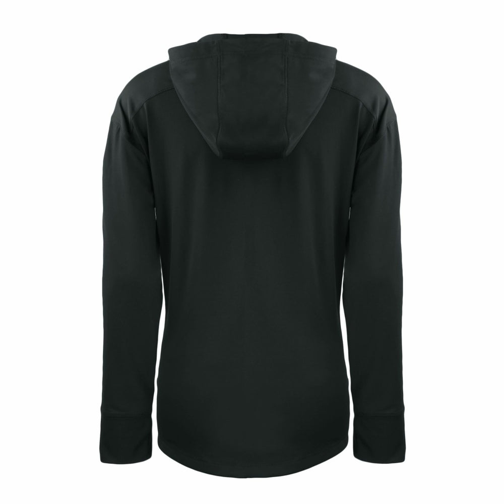 Detroit Lions Cutter & Buck Women's Throwback Daybreak Eco Recycled Half-Zip Hoodie Black