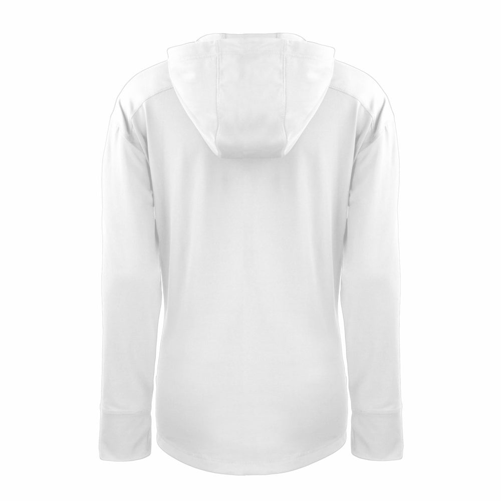 Detroit Lions Cutter & Buck Women's Throwback Daybreak Eco Recycled Half-Zip Hoodie White