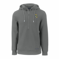 Green Bay Packers Cutter & Buck Throwback Roam Eco Half-Zip Recycled Pullover Hoodie Gray