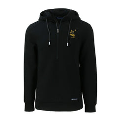 Pittsburgh Steelers Cutter & Buck Throwback Roam Eco Half-Zip Recycled Pullover Hoodie Black