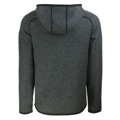 Buffalo Bills Cutter & Buck Throwback Mainsail Sweater-Knit Full-Zip Hoodie Heather Charcoal