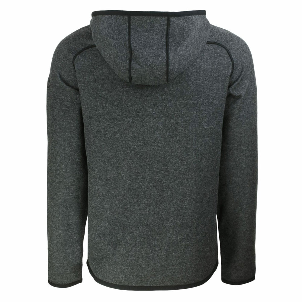 Detroit Lions Cutter & Buck Throwback Mainsail Sweater-Knit Full-Zip Hoodie Heather Charcoal