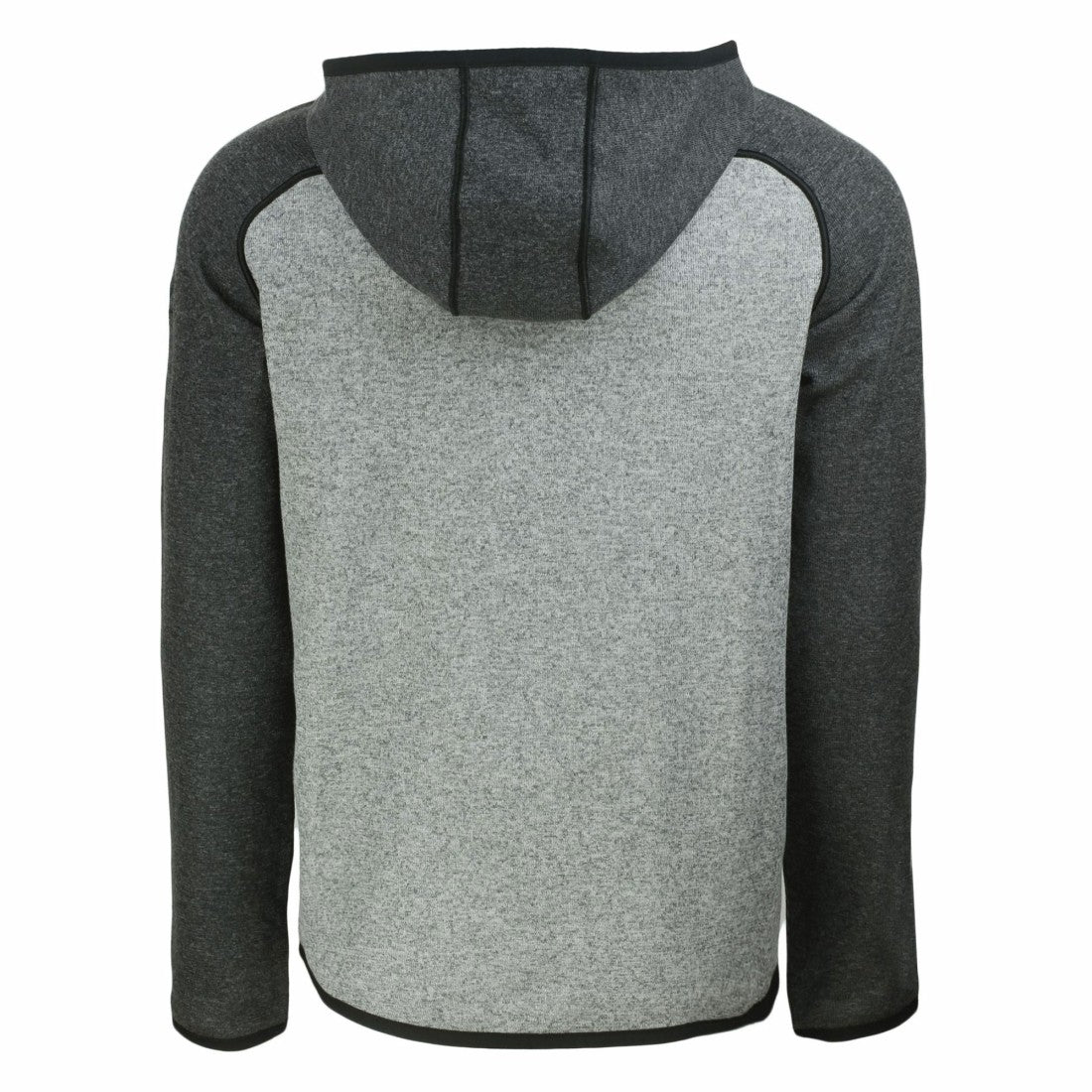 Detroit Lions Cutter & Buck Throwback Mainsail Sweater-Knit Full-Zip Hoodie Heather Gray/Heather Charcoal