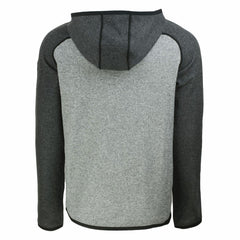 Detroit Lions Cutter & Buck Throwback Mainsail Sweater-Knit Full-Zip Hoodie Heather Gray/Heather Charcoal