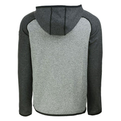 Las Vegas Raiders Cutter & Buck Throwback Mainsail Sweater-Knit Full-Zip Hoodie Heather Gray/Heather Charcoal
