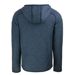 Los Angeles Chargers Cutter & Buck Throwback Mainsail Sweater-Knit Full-Zip Hoodie Heather Navy