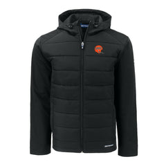 Cincinnati Bengals Cutter & Buck Throwback Evoke Hybrid Eco Softshell Recycled Full-Zip Hoodie Jacket Black