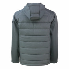Detroit Lions Cutter & Buck Throwback Big & Tall Evoke Hybrid Eco Softshell Recycled Full-Zip Hoodie Gray