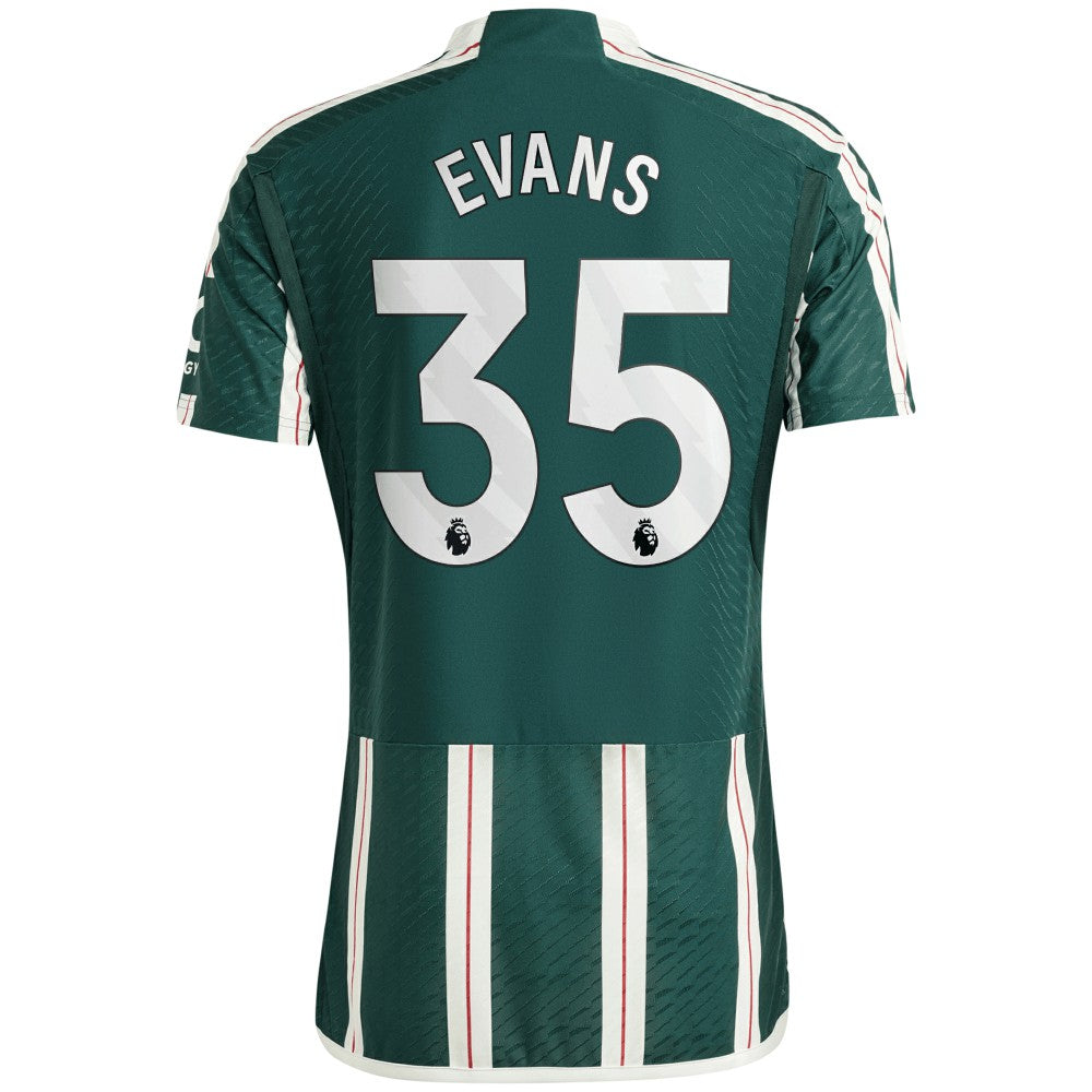 Jonny Evans Manchester United 2023/24 Away Player Jersey – Green - Adidas