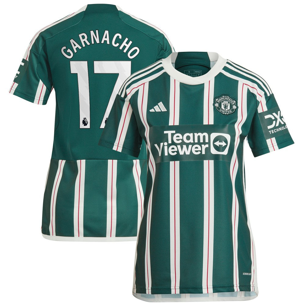 Alejandro Garnacho Manchester United Women's 2023/24 Away Replica Player Jersey – Green - Adidas sale