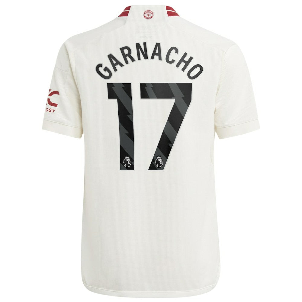 Alejandro Garnacho Manchester United Youth 2023/24 Third Replica Player Jersey – White - Adidas for sale