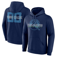 Minnesota Timberwolves Stellar Personalized Name & Number Pullover Hoodie Navy