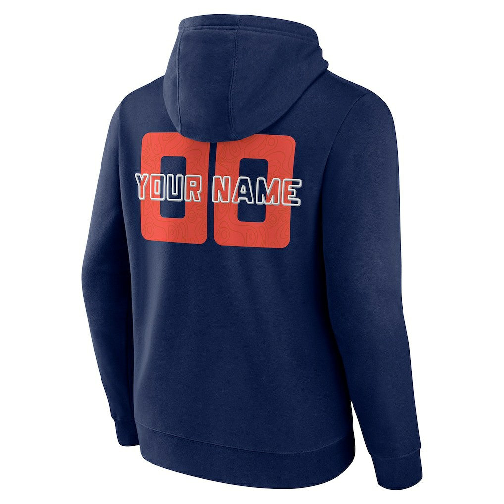 Oklahoma City Thunder Stellar Personalized Name & Number Pullover Hoodie Navy