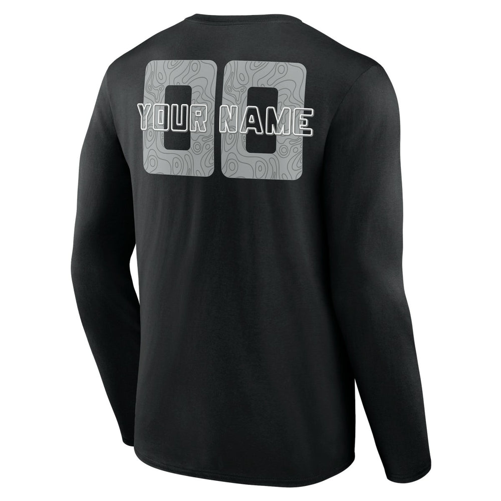 San Antonio Spurs Stellar Personalized Name & Number Long Sleeve T-Shirt Black