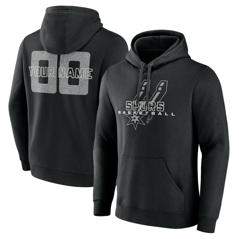 San Antonio Spurs Stellar Personalized Name & Number Pullover Hoodie Black