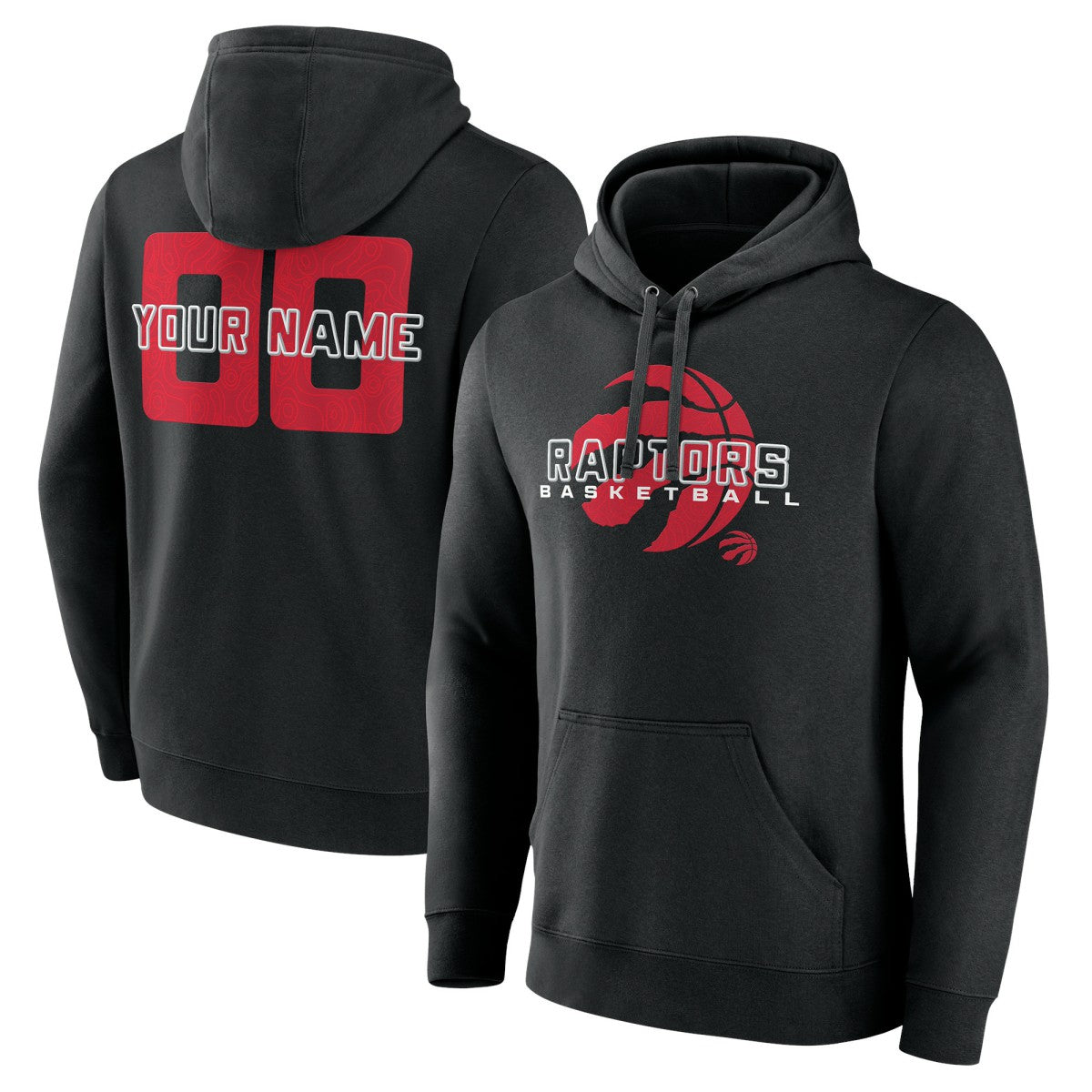 Toronto Raptors Stellar Personalized Name & Number Pullover Hoodie Black