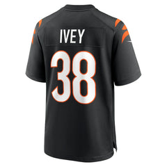 Nike DJ Ivey Cincinnati Bengals Team Game Jersey Black