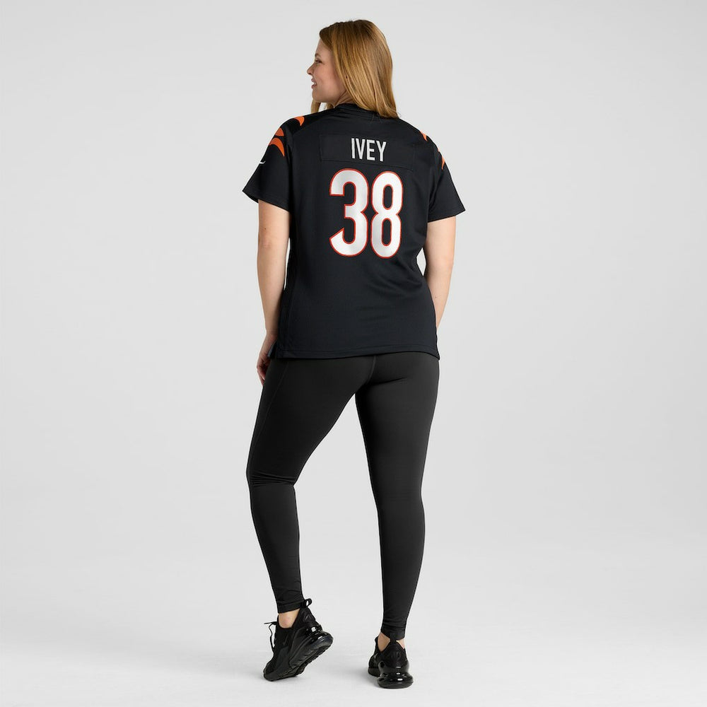 Nike DJ Ivey Cincinnati Bengals Women's Team Game Jersey Black