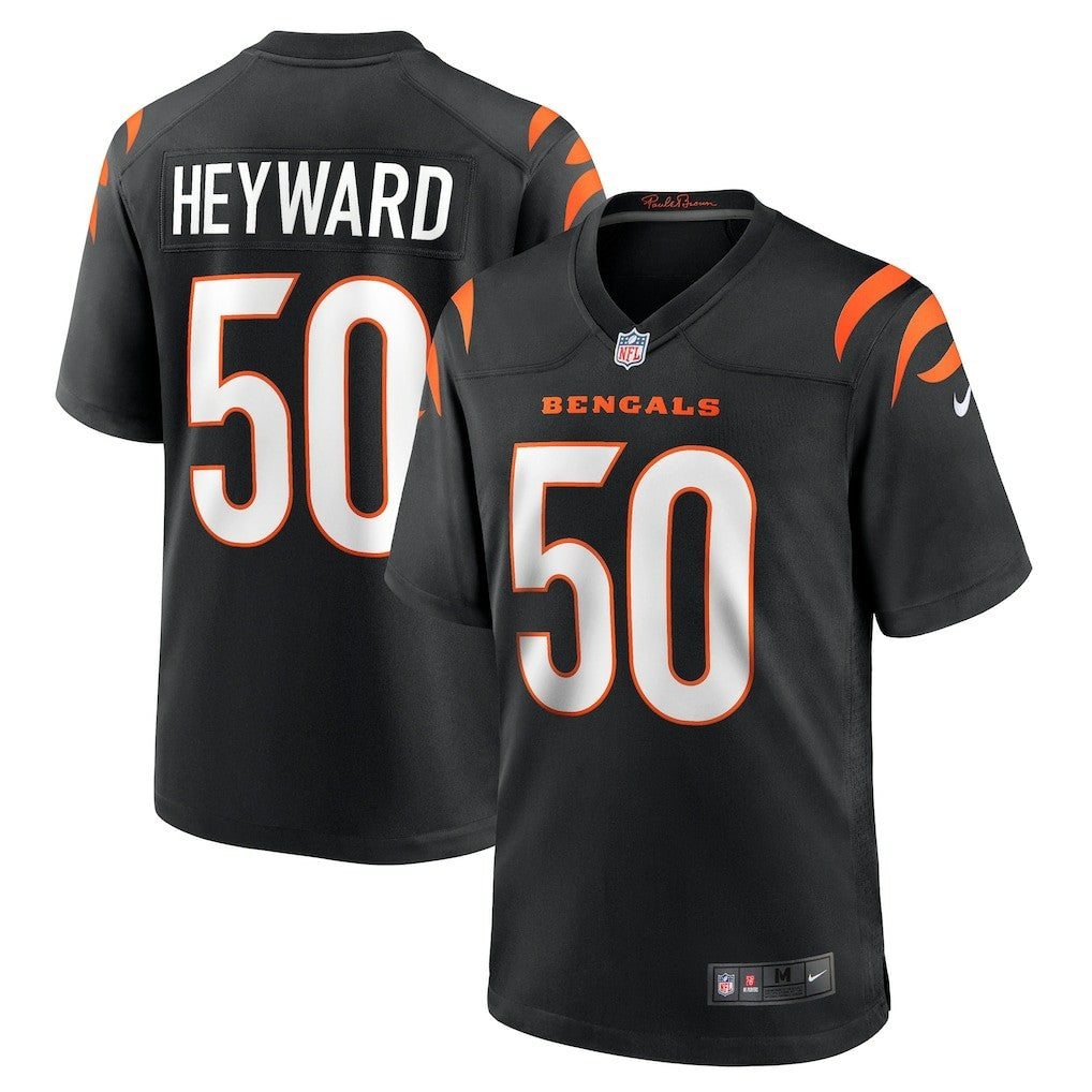 Nike Shaka Heyward Cincinnati Bengals Team Game Jersey Black